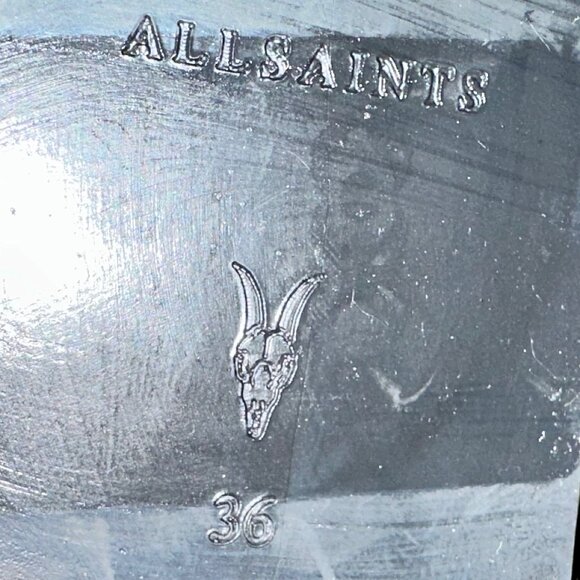 All Saints Franka Black Leather Combat Boots Size 5 - Picture 10 of 10